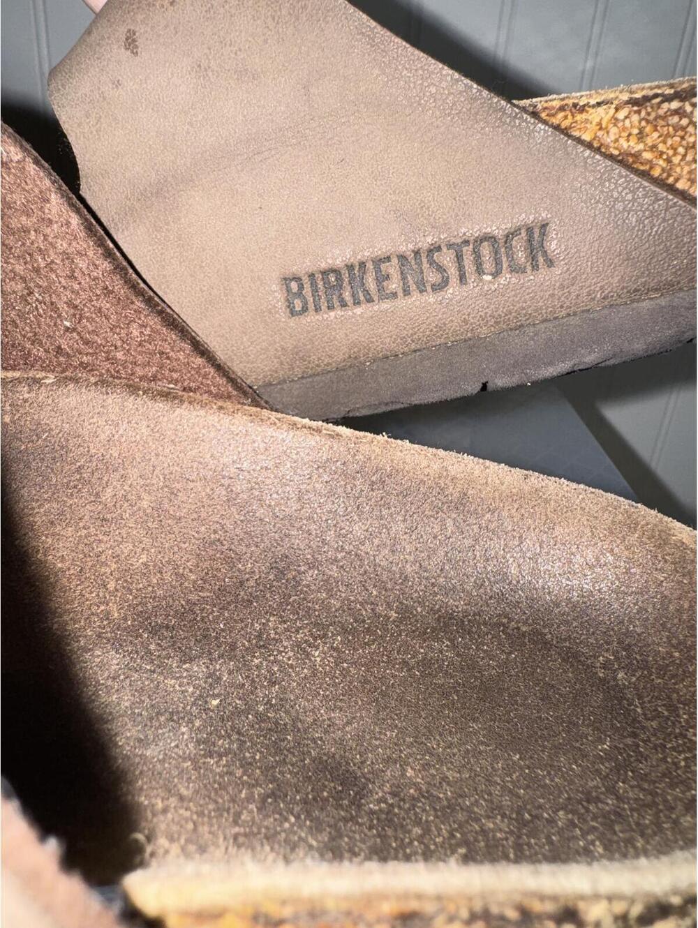 Birkenstock Brown Suede Adjustable Buckle Sandals - Picture 5 of 6